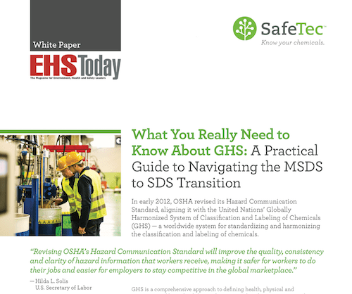 关于GHS你真正需要知道的是指引MSDS到SDS过渡的实用指南