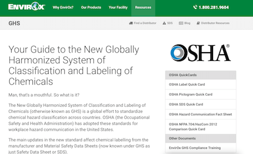 新的全球化学品统一分类和标签制度指南
